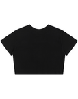 Queer Pride Tattoo Inspired Tiger Design on front of Black Seamless Mini Tee Seamless Mini Tee