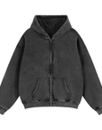 Enby Memento Mori Non Binary Pride Zip-Through Boxy Fleece Hoodie Zip-Through Boxy Hoodie
