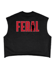 Feral Femme Club Pride Tank Black French Terry Boxy Tank Top French Terry Boxy Tank Top