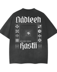 Nádleeh Hastii Navajo Nation Two Spirit Pride Black Gray Vintage Wash Frayed T-Shirt Vintage Wash Frayed T-Shirt