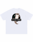Just Keep Stimming Neurodiversity Pride Size Inclusive White Oversize Tee Size Inclusive Oversize Tee