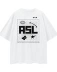 ASL Graphic Tee Streetwear Y2K Inspired Disability Pride T-Shirt Oversize Deep Drop Shoulder Tee Oversize Deep Drop Shoulder Tee - 190 GSM