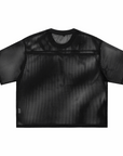 Nova Edge Mesh Shirt Boxing Aesthetic Black See-through Boxy Net T-shirt See-through Boxy Net T-Shirt