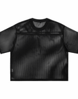 Nova Edge Mesh Shirt Boxing Aesthetic Black See-through Boxy Net T-shirt See-through Boxy Net T-Shirt