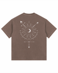Transgender Symbol Celestial Design on back of Size Inclusive Vintage Wash Oversize Tee Vintage Wash Oversize Tee