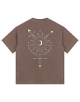 Transgender Symbol Celestial Design on Size Inclusive Vintage Wash Oversize Tee Vintage Wash Oversize Tee