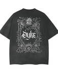 Memento Mori Design with Dyke in Gothic Lettering Vintage Wash Frayed T-Shirt Vintage Wash Frayed T-Shirt