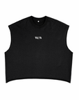 WLW Tank Clean Minimal Design for Lesbian Pride on Black French Terry Boxy Tank Top French Terry Boxy Tank Top