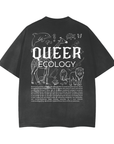Queer Ecology Graphic Tee Queerness in Nature Vintage Wash Frayed T-Shirt Vintage Wash Frayed T-Shirt