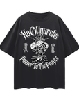 No Oligarchs Power to the People Protest T-Shirt Gothic Oversize Tee Oversize Deep Drop Shoulder Tee - 190 GSM