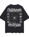 Nádleeh Asdzaa Two-Spirit Lesbian Pride Navajo Nation Graphic Tee Streetwear Black Oversize Deep Drop Shoulder Tee Oversize Deep Drop Shoulder Tee - 190 GSM