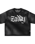 Big Zaddy Mesh Tee LGBTQ Pride Black See-through Boxy Net T-shirt See-through Boxy Net T-Shirt