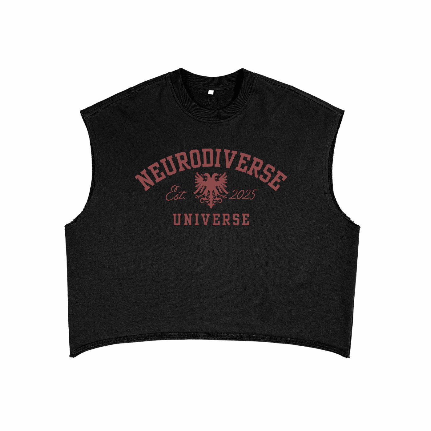 Neurodiverse Universe Neurodivergent Pride Black or Grey French Terry Boxy Tank Top French Terry Boxy Tank Top