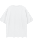 Pájaro Pink Smiley Streetwear Fashion Intersectional Gay Pride on front of White Oversize Deep Drop Shoulder Tee - 190 GSM