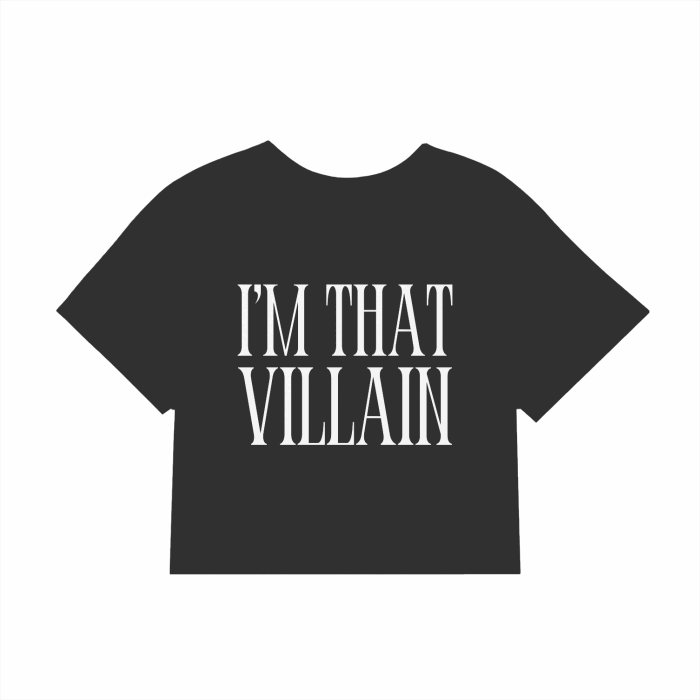 I'm that Villain Crop Top Queer coded Pride Shirt Black Baby Tee Seamless T-Shirt Baby Tee Seamless Tee