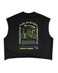 Dismantle the System Protest Tank Black French Terry Boxy Tank Top French Terry Boxy Tank Top