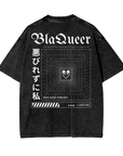 Unapologetically BlaQueer Graphic Tee Black Pride Shirt Acid Wash Oversize T-Shirt Acid Wash Oversize T-Shirt