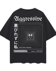 Aggressive Unapologetically AG Black Pride Graphic Tee Intersectional T-Shirt on Black Oversize Deep Drop Shoulder Tee Oversize Deep Drop Shoulder Tee - 190 GSM