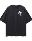 Stray Cat Streetwear T-Shirt Wild Cat Outsider Black Oversize Tee Oversize Deep Drop Shoulder Tee - 190 GSM
