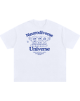 Neurodiverse Universe Graphic Tee Neurodivergent Pride Size Inclusive White Oversize Tee Size Inclusive Oversize Tee