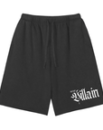 I'm That Villain Snow Washed Raw Hem Shorts Vintage Wash Short Pants
