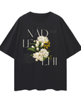 Nádleehi Two-Spirit Pride Navajo Nation Vintage Flowers on Black Oversize Deep Drop Shoulder Tee Oversize Deep Drop Shoulder Tee - 190 GSM