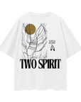 Two Spirit Pride Shirt Graphic Tee White Oversize Deep Drop Shoulder Tee Oversize Deep Drop Shoulder Tee - 190 GSM