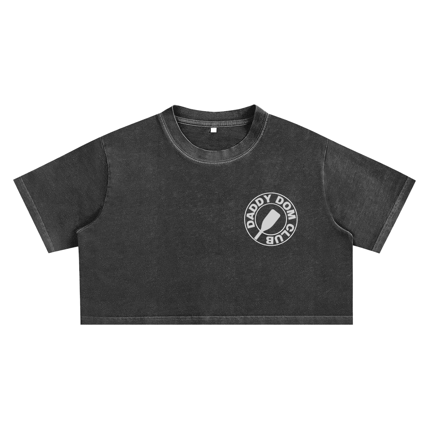 Daddy Dom Club Playful Pride Tee Snow Washed Crop Top Snow Washed Crop Top