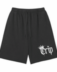 Crip Spray Paint Crown Design Disability Pride Scattered Edge Vintage Washed Shorts Vintage Wash Short Pants