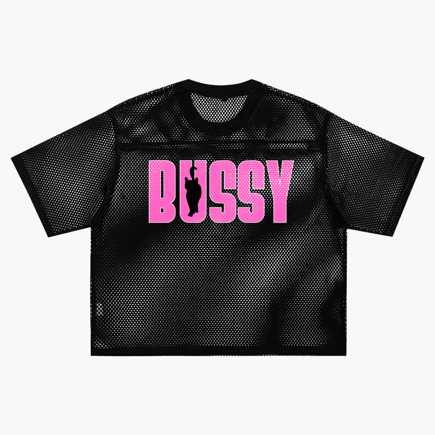 Bussy Cat Club Mesh Pride Tee Black See-through Boxy Net T-Shirt See-through Boxy Net T-Shirt