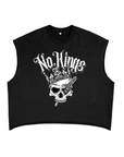 No Kings Protest Sleeveless Sweatshirt Black French Terry Boxy Tank Top French Terry Boxy Tank Top
