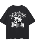 LGBTQIA+ Royalty Queer Pride Front of Black Oversize Deep Drop Shoulder Tee Oversize Deep Drop Shoulder Tee - 190 GSM