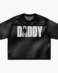 Leather Daddy Dom Club LGBTQIA+ Pride Black Mesh See-through Boxy T-Shirt See-through Boxy Net T-Shirt