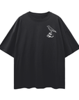 Raven Streetwear T-Shirt Black Crow Adjacent Outsider Oversize Tee Oversize Deep Drop Shoulder Tee - 190 GSM