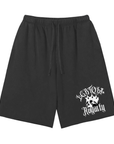 LGBTQIA+ Royalty Short Pants Skull with a Crown Raw Edge Vintage Wash Shorts Vintage Wash Short Pants