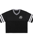 NYC Top LGBTQ+ Pride Black Taped Mesh Boxy T-Shirt