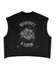 Neuro Spicy and Sapphic Pride Black French Terry Boxy Tank Top French Terry Boxy Tank Top