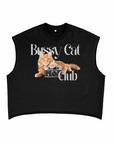 Bussy Cat Club with Vintage Camera and Orange Cat Boy Pussy French Terry Boxy Tank Top French Terry Boxy Tank Top