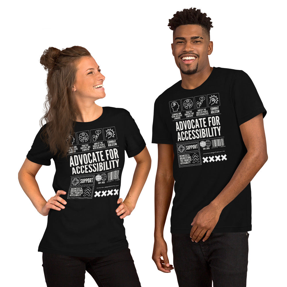 Advocate for Accessibility T-Shirt Support Pride Shirts for Allies Black Relaxed Fit T-Shirt Relaxed Fit T-Shirt