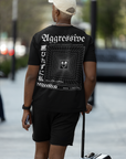 Aggressive Unapologetically AG Black Pride Graphic Tee Intersectional T-Shirt on Black Oversize Deep Drop Shoulder Tee Oversize Deep Drop Shoulder Tee - 190 GSM