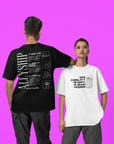Allyship Graphic Tee Streetwear Inspired Steps in Allyship on Black Oversize Deep Drop Shoulder Tee - 190 GSM