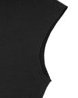 The Bear Brotherhood Graphic Gay Pride Vintage Style on Front of Black French Terry Boxy Tank Top