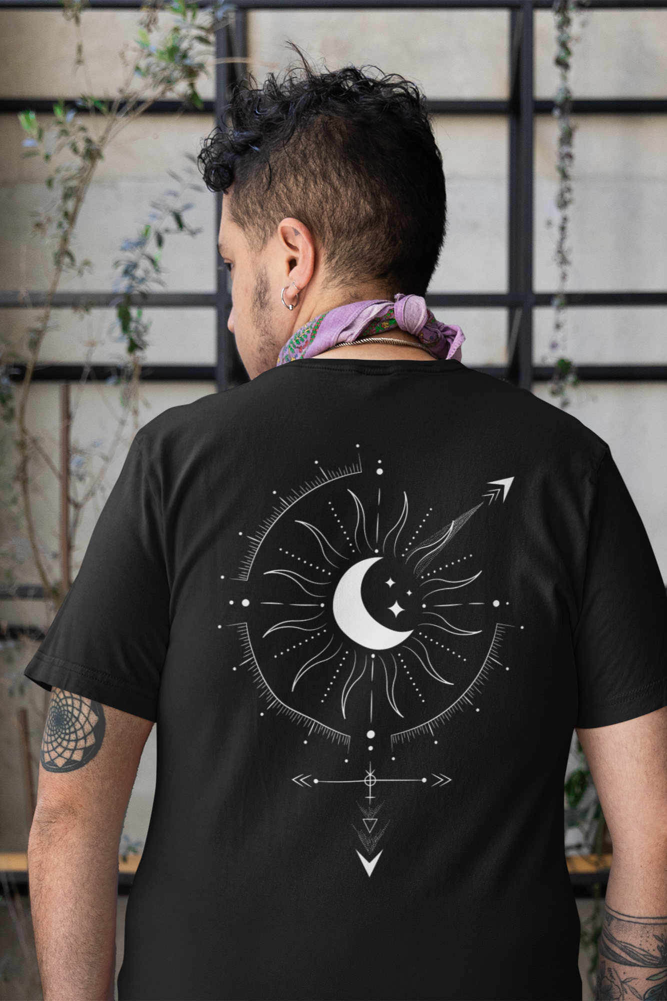 Bi Gender or Intersex Gender Symbol Design on Black Gray Vintage Wash Frayed T-Shirt Vintage Wash Frayed T-Shirt