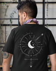 Bi Gender or Intersex Gender Symbol Design on Black Gray Vintage Wash Frayed T-Shirt Vintage Wash Frayed T-Shirt