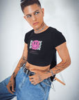 Bi Pride T-Shirt Black Pink Crop Top Pride Baby Tee Seamless T-Shirt Baby Tee Seamless Tee