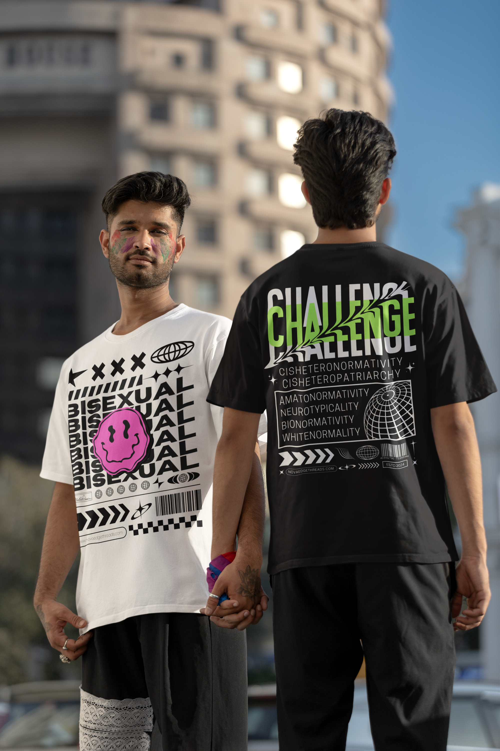 Challenge Normality Graphic Tee Protest T-Shirt Oversize Deep Drop Shoulder Tee Oversize Deep Drop Shoulder Tee - 190 GSM