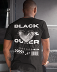 Black and Queer Pride Shirt Chrome Heart Street Inspired Oversize Deep Drop Shoulder Tee Oversize Deep Drop Shoulder Tee - 190 GSM