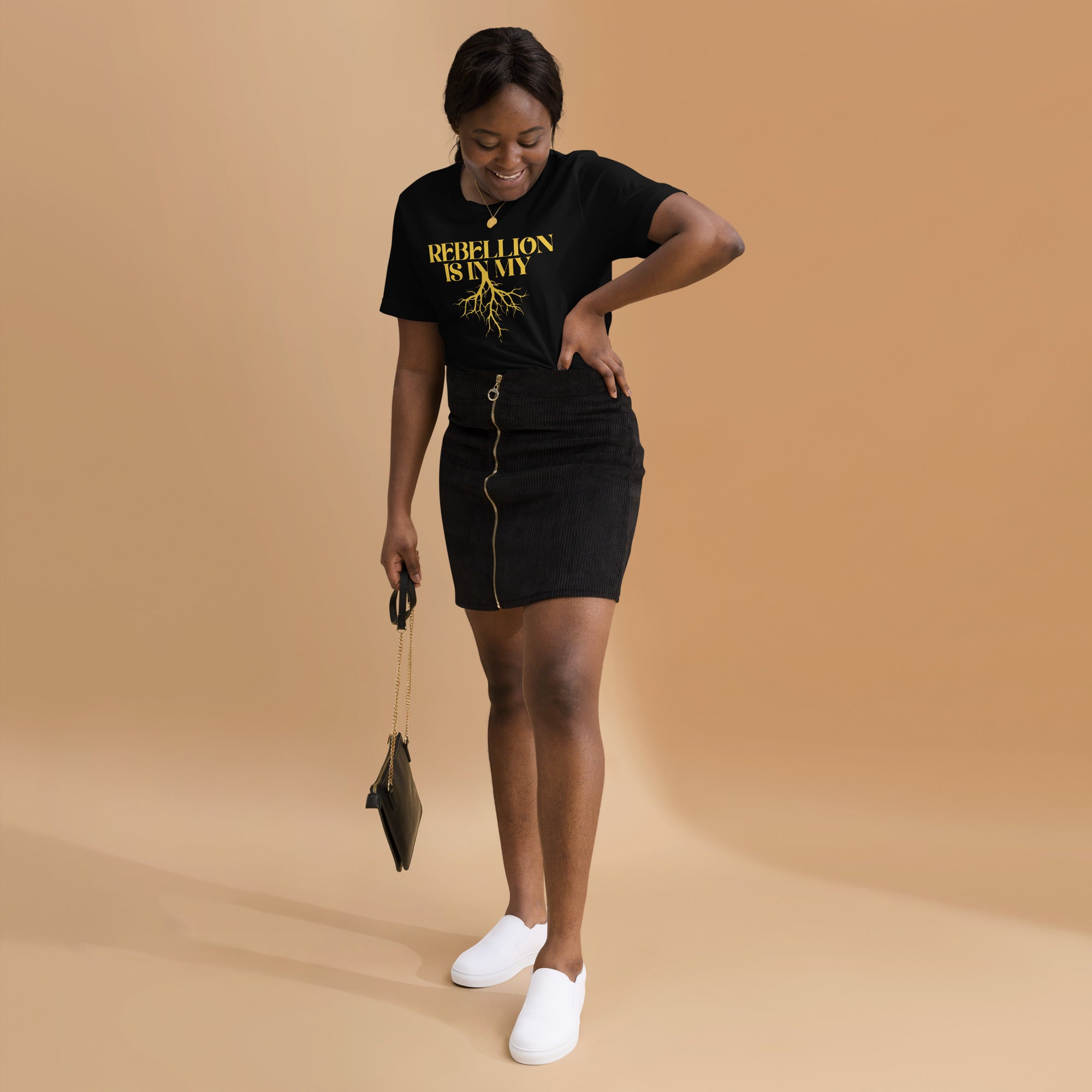 Black and Yellow Protest Tee Rebellion is in my Roots Relaxed Fit T-Shirt Relaxed Fit T-Shirt