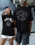 Brooklyn Pride 2025 Nova Edge Threads Back of Black Oversize Deep Drop Shoulder Tee Oversize Deep Drop Shoulder Tee - 190 GSM