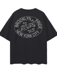 Brooklyn Pride 2025 Nova Edge Threads Back of Black Oversize Deep Drop Shoulder Tee Oversize Deep Drop Shoulder Tee - 190 GSM